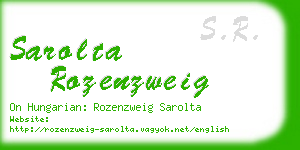 sarolta rozenzweig business card